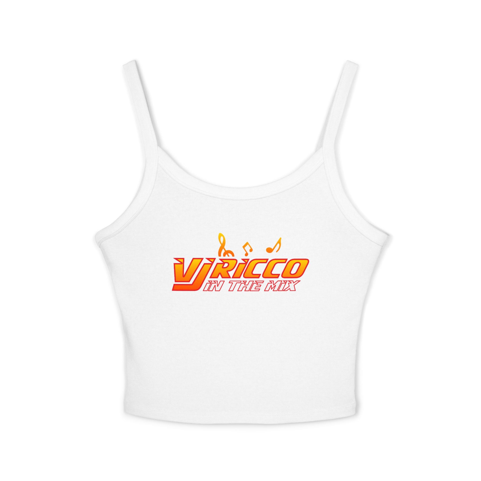 "VJ Ricco"🎤 Women’s Music Vibe Spaghetti Strap Tank – Summer Style, Festival Ready